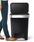 Simplehuman 45 Liter Rectangular Liner Rim Plastic Kitchen Trash Can With Liner