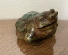 Green Stone Chinese Money Toad  jinchan  Frog Feng Shui Garden Or Home Decor  5   