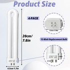 4 Pcs 15-watt 4-pin Base Replacement Bulb - Compatible With Black Flag 4 Pack