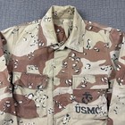 Vtg Military Combat Field Shirt Men Small Chocolate Chip Desert Storm Camo Usmc