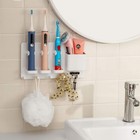 Simpletome Adhesive Electric Toothbrush Holder Wall Mounted Razor White 