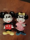 Vintage Mickey   Minnie Mouse 3  Figurines Made In Japan Walt Disney Productions