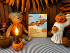 Rare Htf Unique Vintage Retro Old Style Halloween Witch Is Riding High Song Sign