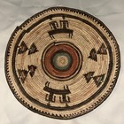 Vintage Hand Woven Geometric Pattern Baskets Set Of 5 Pieces