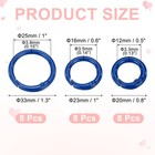 24 Pcs Metal Spring O Rings For Keychains Buckle Bag Purse Handbag  Dark Blue