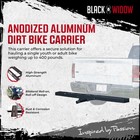 Black Widow Pro Anodized Aluminum Dirt Bike Carrier  400 Pound Capacity  Black
