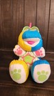 Vintage 1991 Fisher Price Puffalump Dinosaur Baby  Rattle Plush Googly Eyes