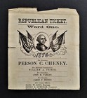 1897 Antique Political Republican Campaign Nh Ticket Cheney Peirce Parker Briggs
