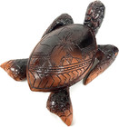 6-inches Imitative Wood Carving Sea Turtle Statue Resin Hawaiian Turtles Sculptu