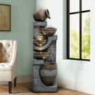 5-tier Outdoor Water  Fountain Elevate Garden Room Decor Resin Waterfall Feature