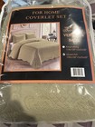 Coverlet Set Sage Bedspread  2 Shames  Size Q  New  