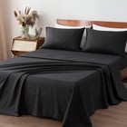Bed Sheets For Queen Size Bed Set  4 Piece Hotel Luxury Embossed Bedding Shee   