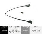 5v 3pin Argb Adapter Cable For Corsair 4pin Rgb Fan Led Hub   Lighting Node Core