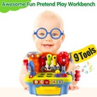 Yiosion Musical Learning Tool Workbench Work Bench Toy Activity Center For Kids