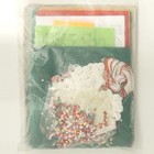 Vintage Christmas Tree Felt Skirt Stitch Kit With Fringe Ball 45    Santa Snowman