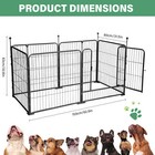 6 Panels Heavy-duty Metal Dog Cage Crate Pet Dog Playpen Kennel Exercise Fence