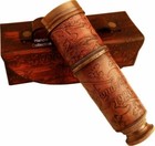 Nautical Leather Pirate Antique Brass Telescope Marine Spyglass Vintage Scope