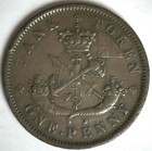 1857 Canada Upper Canada Penny Bank Token Very Fine Circulated Slaying Dragon