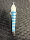 Ayinger Celebrator Beer Tap Handle Knob Blue   White Diamond Pattern