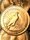 Peace Dollar Design 20 Pure Copper 1 Oz  Coins 1 25 Pounds By Reedersong