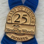 Meals On Wheels 25 Years Pioneer Service Award Lapel Pin