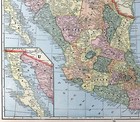 1901 Tunison Map Cuba Mexico Yucatan Cancun Monterrey Baja Sonora Mexico City 