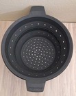 Pampered Chef Collapsible Silicone Colander Strainer Steamer Insert