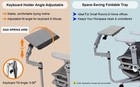 Air-desk Chair Mount  Ergonomic Work Platform For Laptop  Keyboard And Mouse Pad