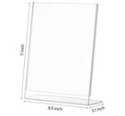 24 Pack Acrylic Sign Holder 8 5 X 11  Slant Back Display Stand  Clear Frames