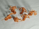 6 Original Marx 54 Mm Red Indians Fort Apache Playset Figure Toy
