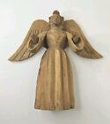Guatemala Guardian Angel Rustic Hand Carved Wood 9  Tall