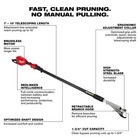 Milwaukee 3008-20 M18 18v Brushless Telescoping Pole Pruning Shears - Bare Tool