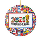 World Cup 2026 Soccer Logo Ceramic Ornament Christmas Decoration