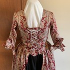 Outlander  Colonial  Light Cotton Paisley Polonaise Over Dress Gown  Medium nwot