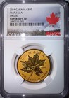 2014 Canada G 50 Maple Leaf Incuse Reverse Proof 1oz Gold Coin Ngc Pf70 Pop 31