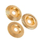 3pcs Woodworking Grinding Discs Alloy Steel Carving Disc Shaping Wheel With