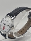 World s Fair 1982 Knoxville Wristwatch White Dial Red Logo Black Leather Band