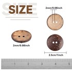 100pc New Thick Coconut Shell 2 Holes Button Craft sewing hot 1  2 5 Cm