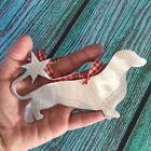 Dachshund Dog Ornament  Christmas  Holiday Decoration  Doxie Lovers Gift  Metal