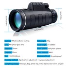 Day Low Night Vision 80x100 Zoom Monocular Starscope Monocular Telescope Bak4