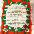 Vtg Pure Linen Tea Towel Wall Hanging 27  Christmas Poem Mcm Farm Cottage Retro