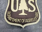 Vintage Painted U s  Forest Service Wood Shield Sign Department Of Agriculture