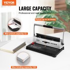 Vevor Coil Spiral Binding Machine Manual Book Maker 34 21 46 Holes Letter