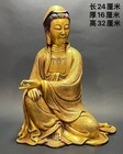 12 6  Tibetan Buddhism Bronze 24k Gold Guanyin Kwan-yin Bodhisattva Statue