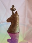 4    Vintage Unique Horse Head Brass Bell