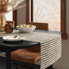 90 x20  Striped Table Runner Khaki black - Threshold