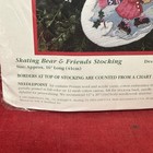 Dimensions Skating Bear Friends Christmas Needlepoint 16  Stocking Morehead 9098