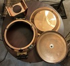 Vintage Copper Chafing Dish Warming Server W Lid   Stand Mcm Buffet Decor