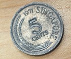 1971 Singapore 5 Cents Pomfret Fish Fao
