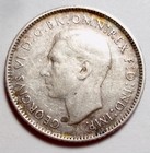 1944 S - Sixpence - 50 - Silver - King George Vi - Australia